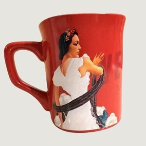 Vintage Nescafe Clasico Veracruz Mexico Coffee Mug Red Collectible Cup
